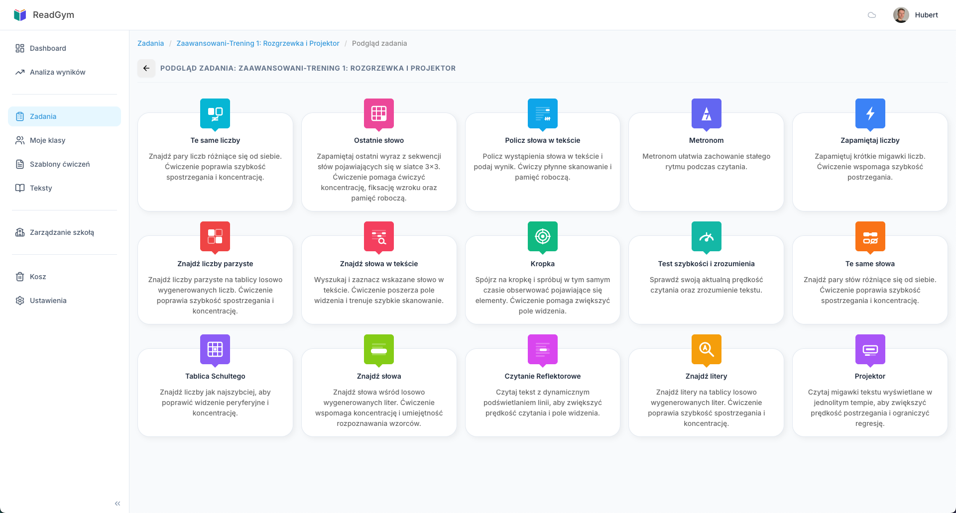 ReadGym Exercise Preview Screenshot