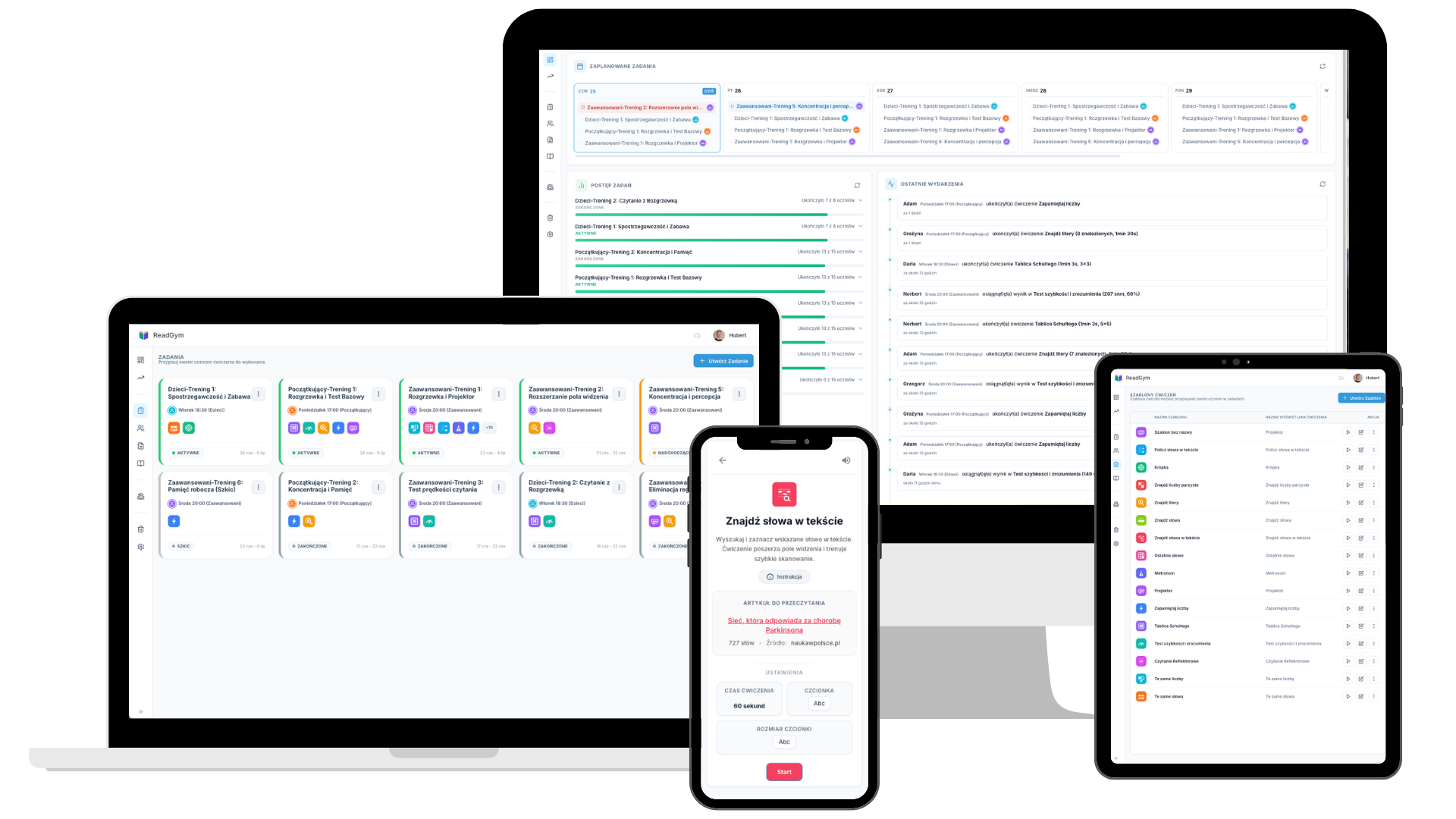 ReadGym Multi-device Mockup